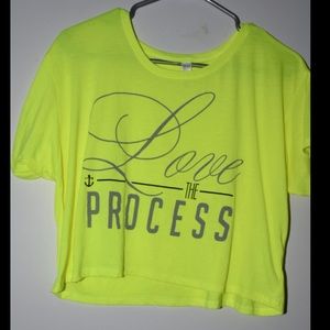 Neon flag nor fail crop top